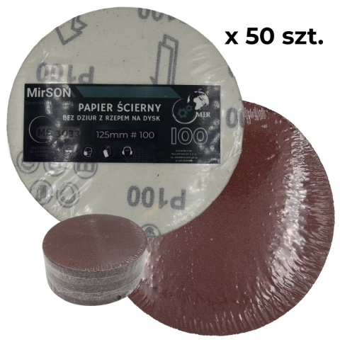 Papier ścierny krążek 125mm #100