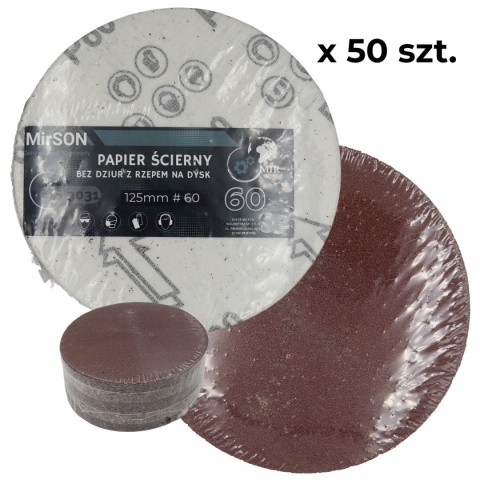 Papier ścierny krążek 125mm #60