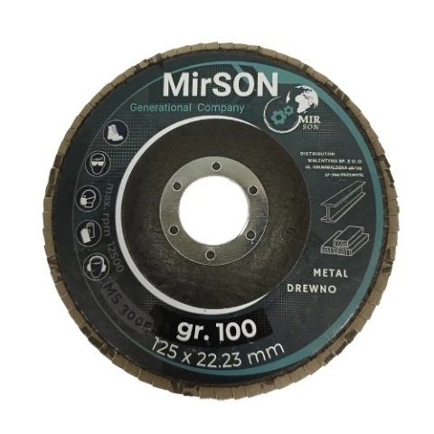 Lamelkowa tarcza brąz. 125mm #100