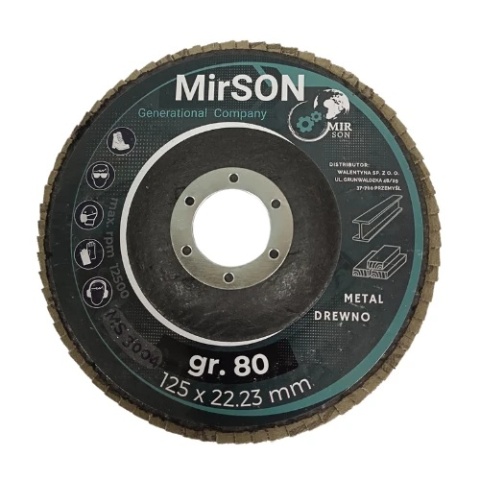 Lamelkowa tarcza brąz. 125mm #80